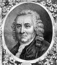 Portret van Charles Linné (Carl von Linné, Carl Linnaeus) (1707-1778), Zweedse natuuronderzoeker. Gravure uit 1878.
