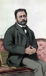Portret van Emile Zola (1840-1902) - in 