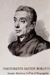 Portret van Fortunato Santini (gravure)