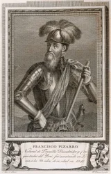 Portret van Francisco Pizarro (gravure)