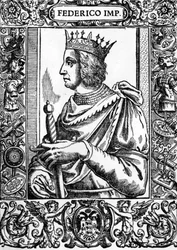 Portret van Frederik II (1194-1250), Duitse Keizer.