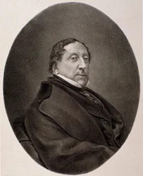 Portret van Gioacchino Rossini (gravure)