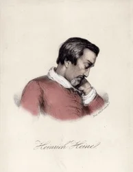 Portret van Heinrich Heine (1797-1856), Duitse schrijver
