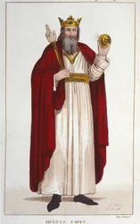Portret van Hugo I Capet (c. 941 - 996), hertog van Frankrijk en daarna koning van Frankrijk.