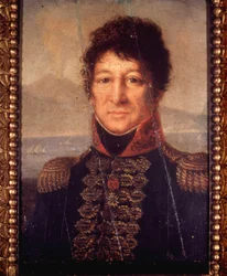 Portret van Joachim Murat (1767 - 1815). Anoniem schilderij begin 19e eeuw. Museo Napoleonico in Rome