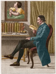 Portret van Johann Kaspar Lavater (1741-1801), Zwitserse theoloog en Duitstalige schrijver bekend om zijn werk over fysiognomie.