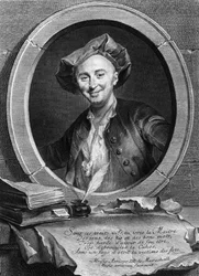 Portret van Julien Offray de La Mettrie (1709-1751) Franse arts en filosoof.