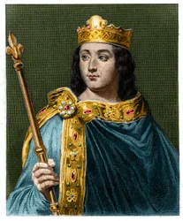 Portret van Lodewijk V de Luiaard (967-987), koning van Frankrijk - in Histoire des Français van Lavallée, gravure, ongedateerd