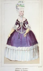 Portret van Mademoiselle de Fontenay of Teresa (Theresa of Terezia) Cabarrus, bekend als Madame Tallien (Talien) (1773-1835), Markiezin de Fontenay. Gravure 1830
