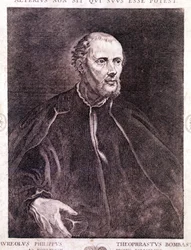 Portret van Philippus Aureolus Theophrastus Bombastus von Hohenheim Paracelsus