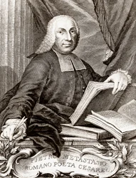 Portret van Pietro Trapassi, genaamd Pietro Metastasio (1698-1782) Italiaanse dichter en librettist