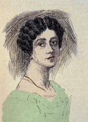 Portret van Theodore Ulrike Sophie von Levetzow (1804-1899) Laatste Liefde door Johann Wolfgang von Goethe (1749-1832) Gravure