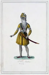 Portret van een Indiase prins in traditionele kleding - in 