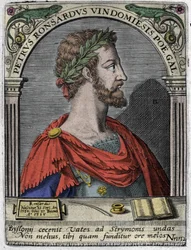 Portret van de Franse dichter Pierre de Ronsard.