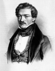 Portret van de Franse tenor Gilbert-Louis Duprez (1806 - 1896).