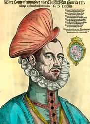 Portret van de koning van Frankrijk Hendrik III (1551-1589)
