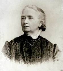 Risorgimento: Portret van de Engelse schrijfster Jessie White Mario (1832-1906), verpleegster tijdens de campagnes van Giuseppe Garibaldi, vrouw van de Italiaanse patriot Alberto Mario