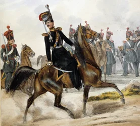 Russische Kozakken - tekening, begin 19e eeuw