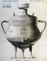 Russische Samovar - lithografie