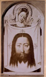 Sint-Veronica toont de lijkwade met het gezicht van Christus, naar Vlaanderen 15e eeuw