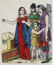 Sainte Genevieve (422-502), patroonheilige van Parijs, weerhield Parijzenaars ervan hun stad te verlaten, die in 451 werd bedreigd door Attila, koning van de Hunnen.