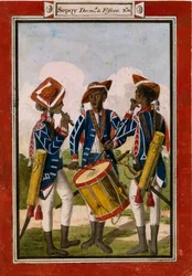 Sepoy trommels en fluitspelers