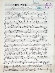 Bladmuziek voor de eerste viool van Medea, opera van Luigi Cherubini