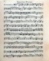 Bladmuziekpagina voor viool van symfonie nr. 3 door Christian Cannabich