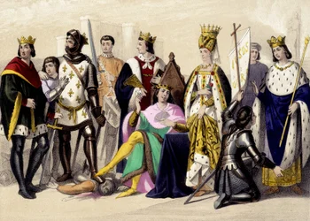 De Capetingen van Valois van 1328 tot 1422. Filips VI, Jan II, Karel VI, Isabeau (Isabella, Elizabeth) van Beieren, Jeanne d