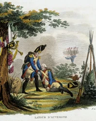 De dood van Théophile Malo Corret de La Tour (of Latour) d