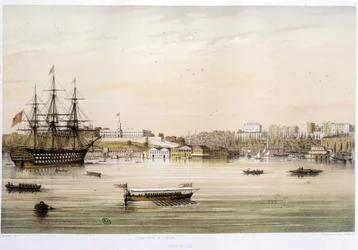 De haven of Admiraut van Istanbul in de 19e eeuw