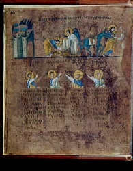 De paarse Codex Rossanensis, 6e eeuw (manuscript)