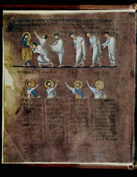 De paarse Codex Rossanensis, 6e eeuw (manuscript)