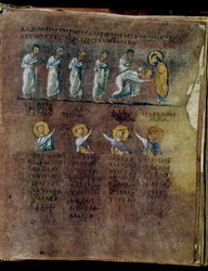 De paarse Codex Rossanensis, 6e eeuw (manuscript)