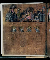 De paarse Codex Rossanensis, 6e eeuw (manuscript)