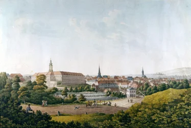 De stad Weimar aan het einde van de 18e eeuw