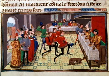 Het huwelijksbanket bij het huwelijk van Clarisse, dochter van koning Yvon van Gascogne en Renaud
