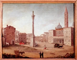 Zicht op de Basiliek van Santa Maria Maggiore in Rome