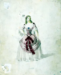 Violetta kostuum voor de opera 