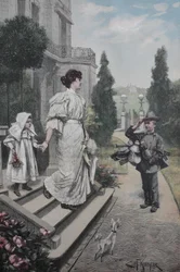 Jeugdige straatventer, marskramer