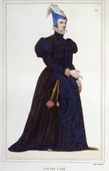 Portret van Louise Labé (ca.1524-1566), Franse dichteres