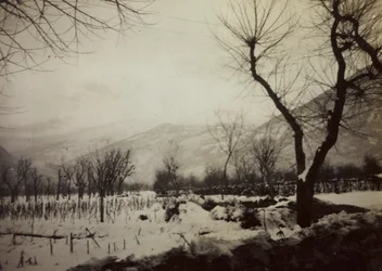 Album Harriet Louise Self: een uitzicht op de vallei van de Brenta met sneeuw