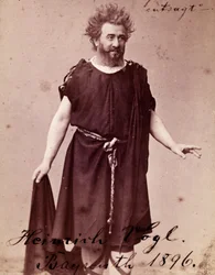 Duitse tenor Heinrich Vogl (1845 - 1900) als Loge in Richard Wagner