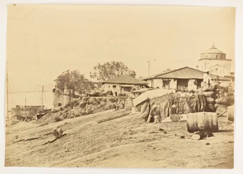 Gat bij Allahabad Fort, India, ca. 1858-61 (foto)