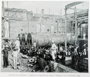 Installatie van stoomketels van Haiphong katoen spinnen op 25/9/1899 - in 