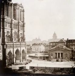 Notre Dame de Paris en het plein, eind 19e eeuw