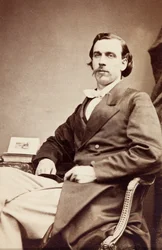 Portret van Allan Foli, ca. 1860 (zwart-wit foto)