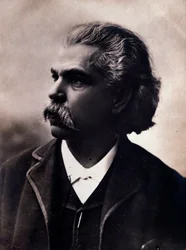 Portret van Carlos Andrea Gomes (Gomez) (1836-1896) Braziliaanse componist Fotografie. 19e eeuw.