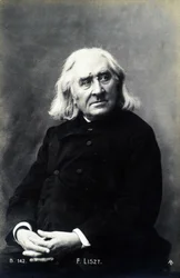 Portret van Franz Liszt.