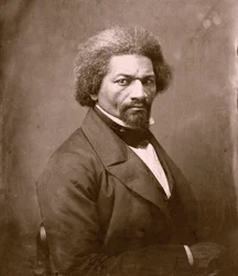 Portret van Frederick Douglass (albumineprint)